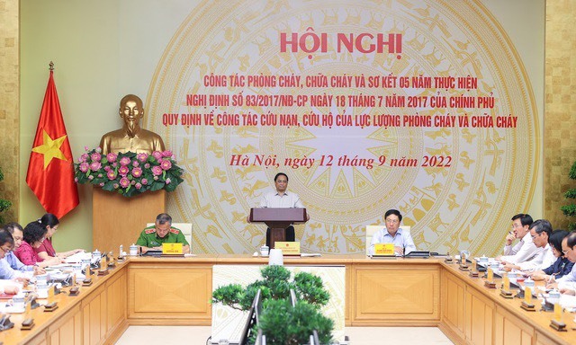 Thủ tướng Chính phủ Phạm Minh Chính chủ trì Hội nghị về công tác phòng cháy, chữa cháy